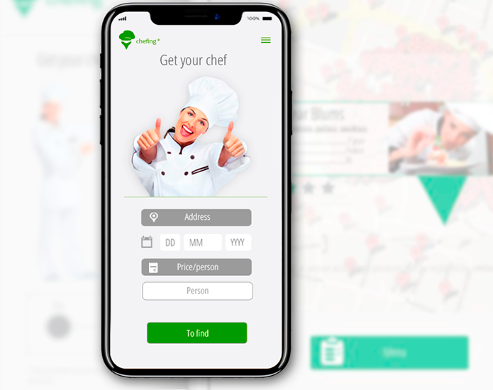 Проект агрегатора поваров. Главная.